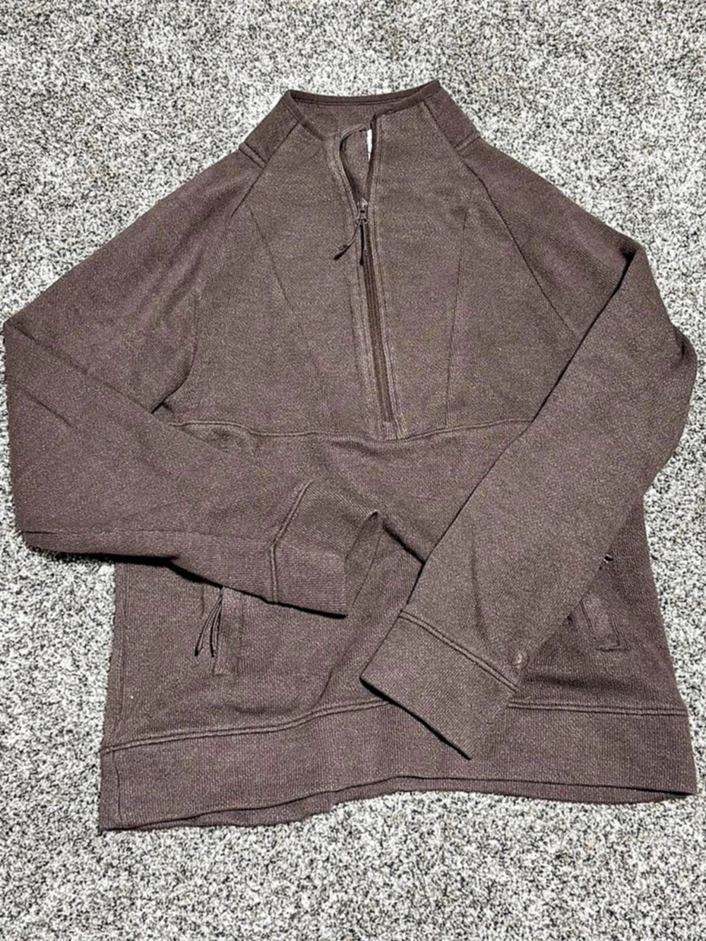 All in Motion Active Comfort 1/2 Zip Pullover Sweatshirt Brown Medium